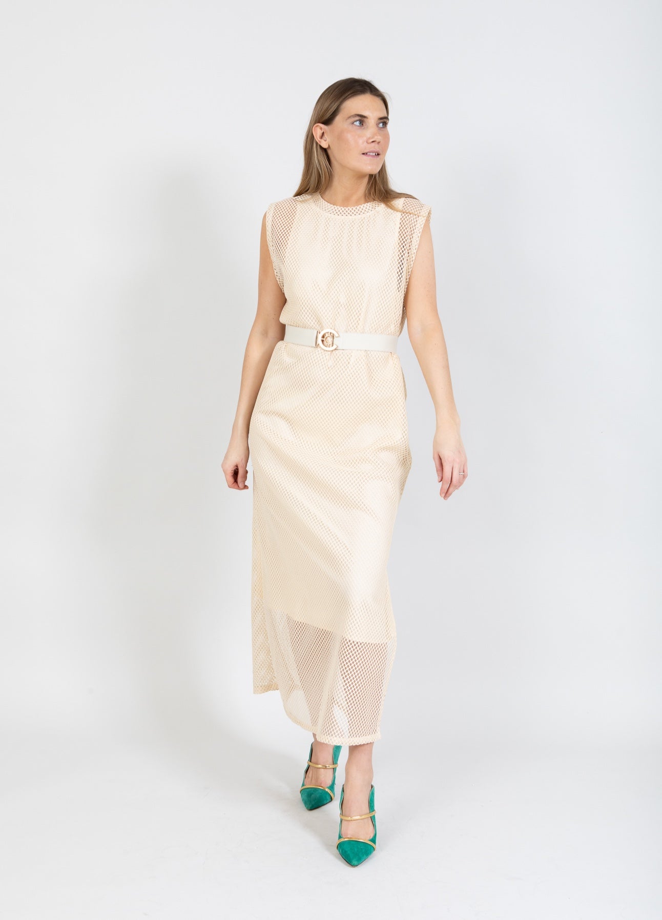 Coster Copenhagen MESH KJOLE Kjole Creme - 241