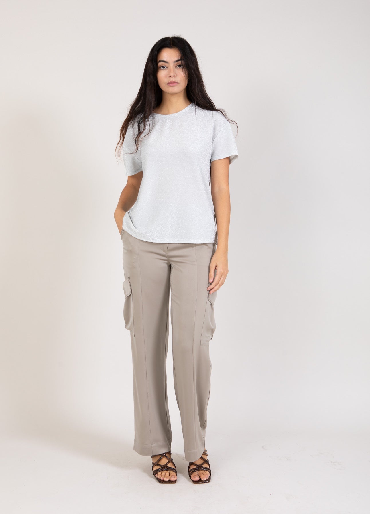 Coster Copenhagen BUKSER CARGO - PETRA FIT Pants Grey - 102