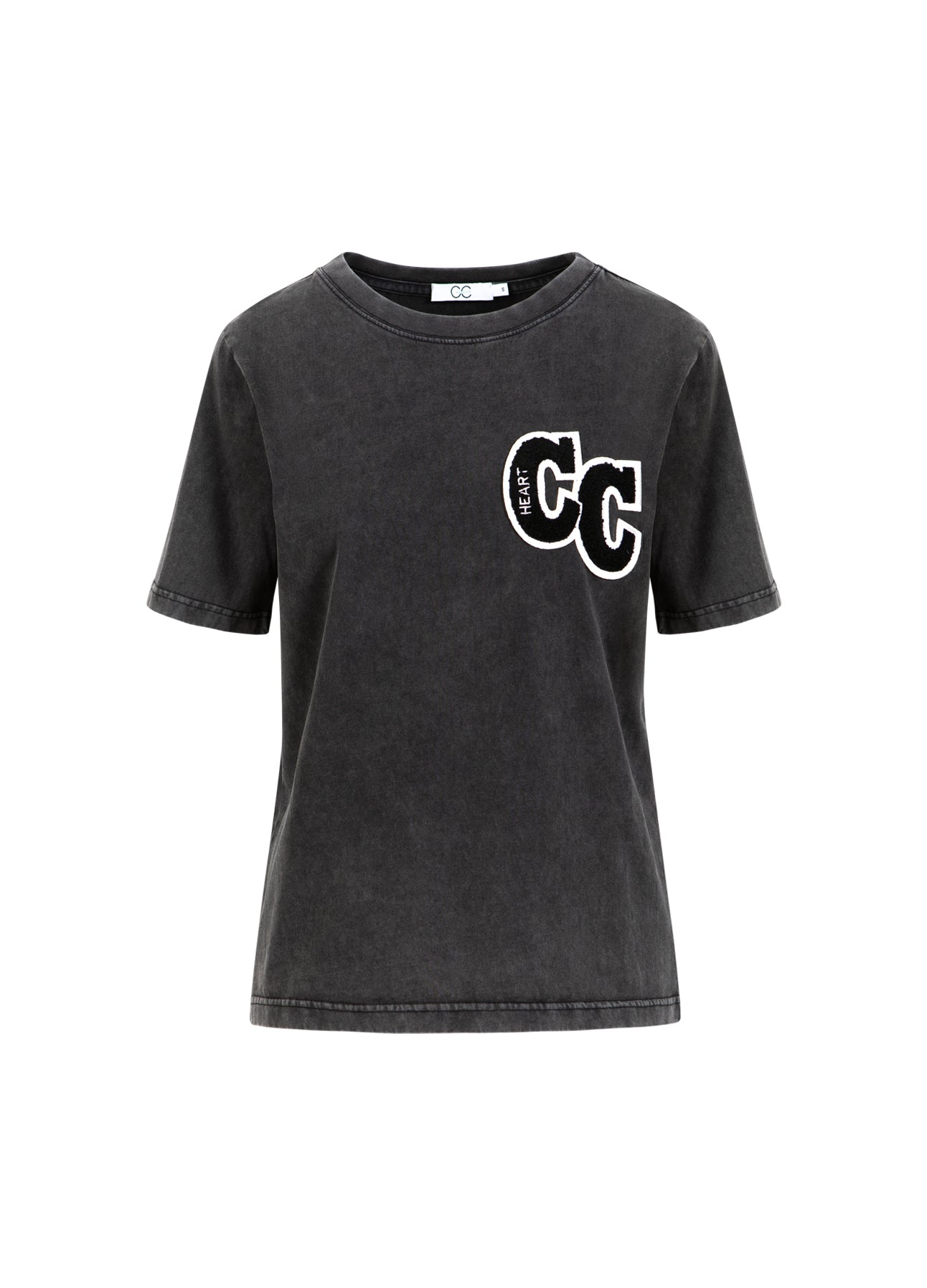 CC Heart CC HEART COLLEGE T-SHIRT T-Shirt Washed grey - 199