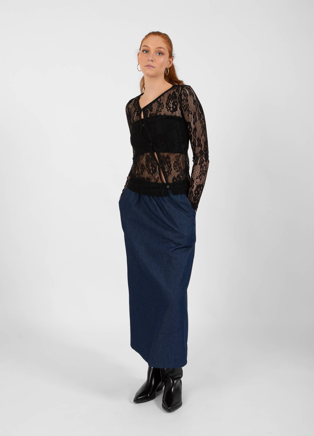 CC Heart CC HEART FLORA BLUSE M KNAPPER Shirt/Blouse Black - 100