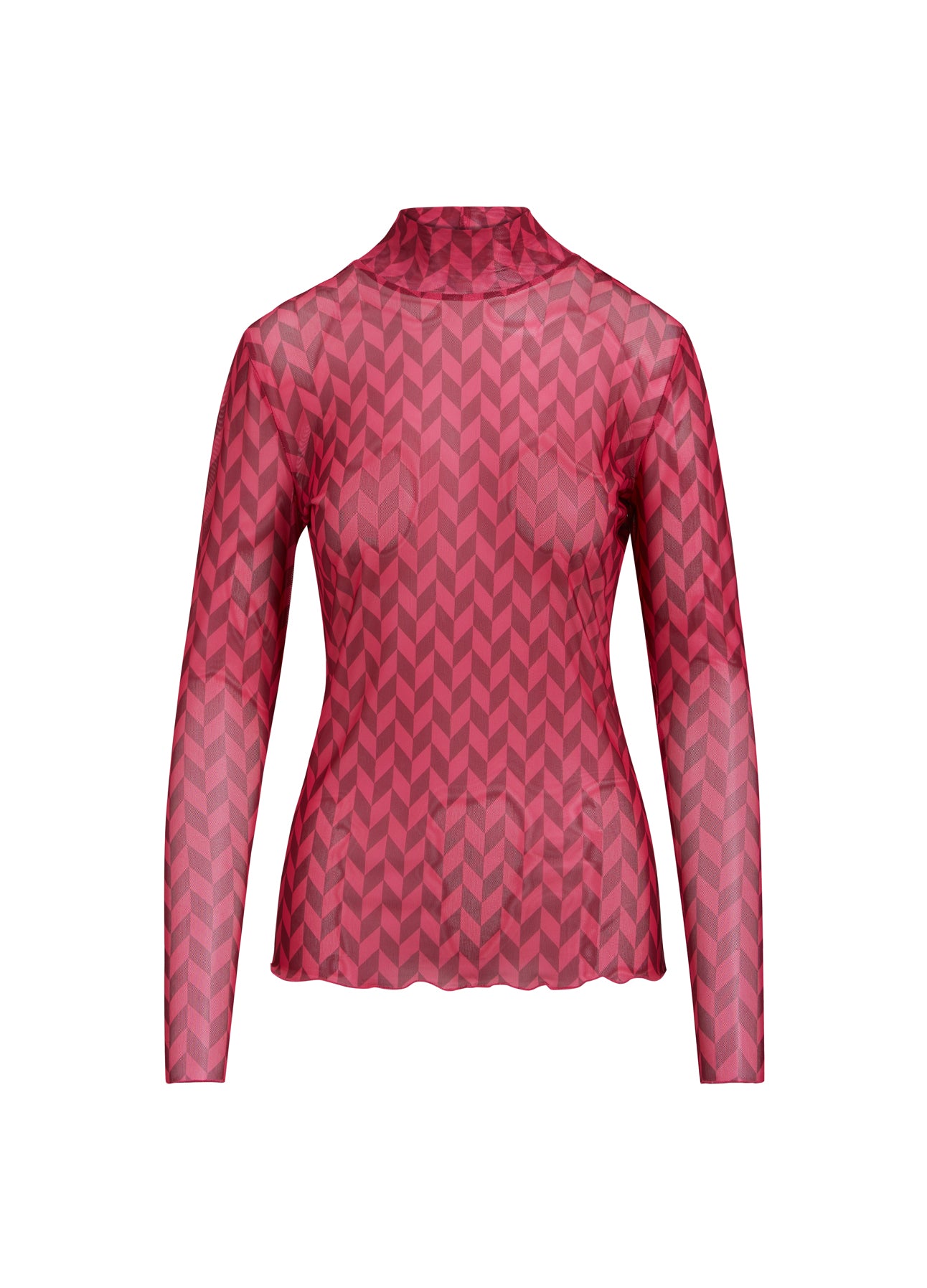 CC Heart CC HEART GENNEMSIGTIG TOP Shirt/Blouse Pink/bordeaux Square - 913