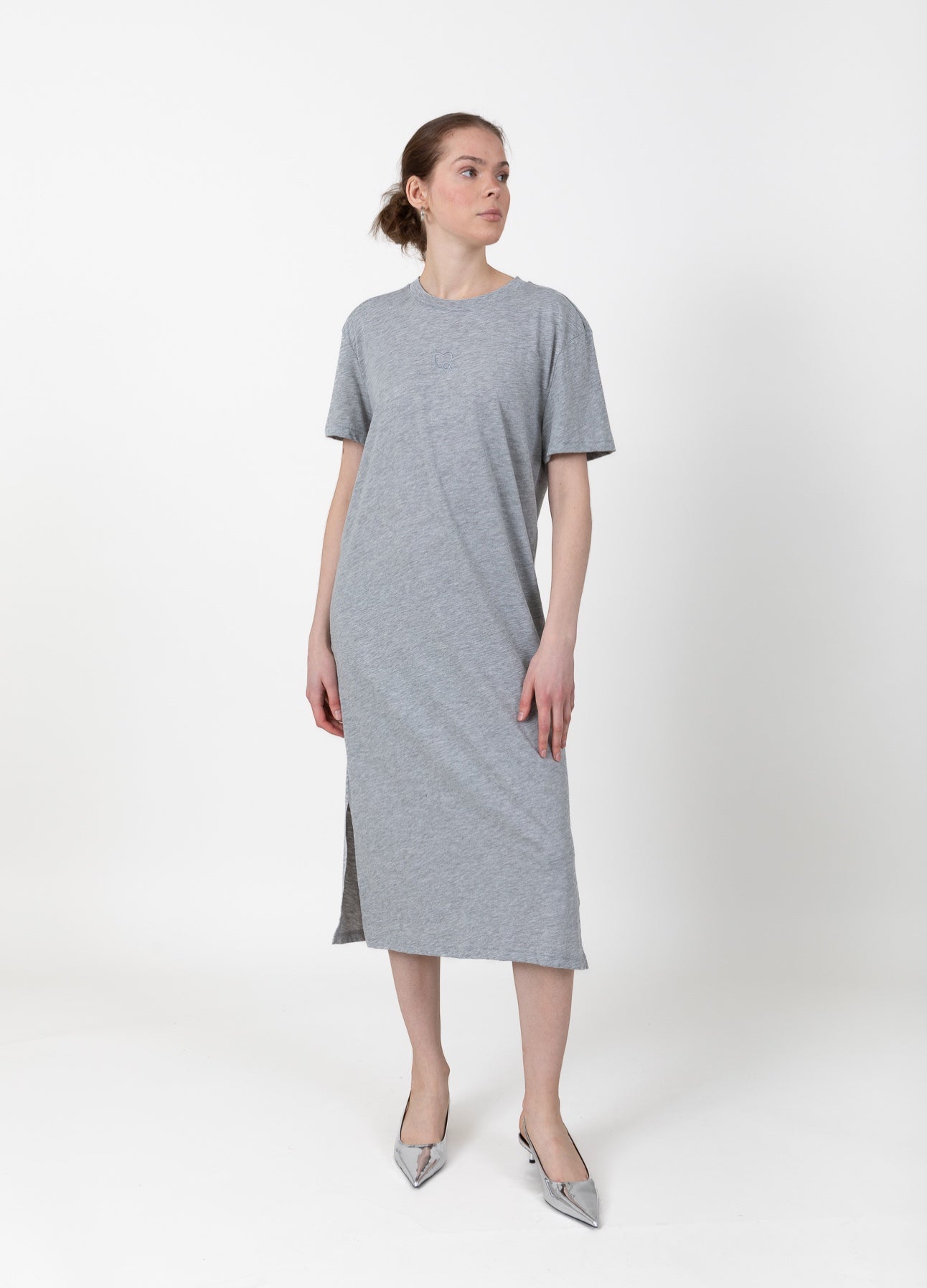 CC Heart CC HEART LOGO T-SHIRT KJOLE Kjole Light grey melange - 129