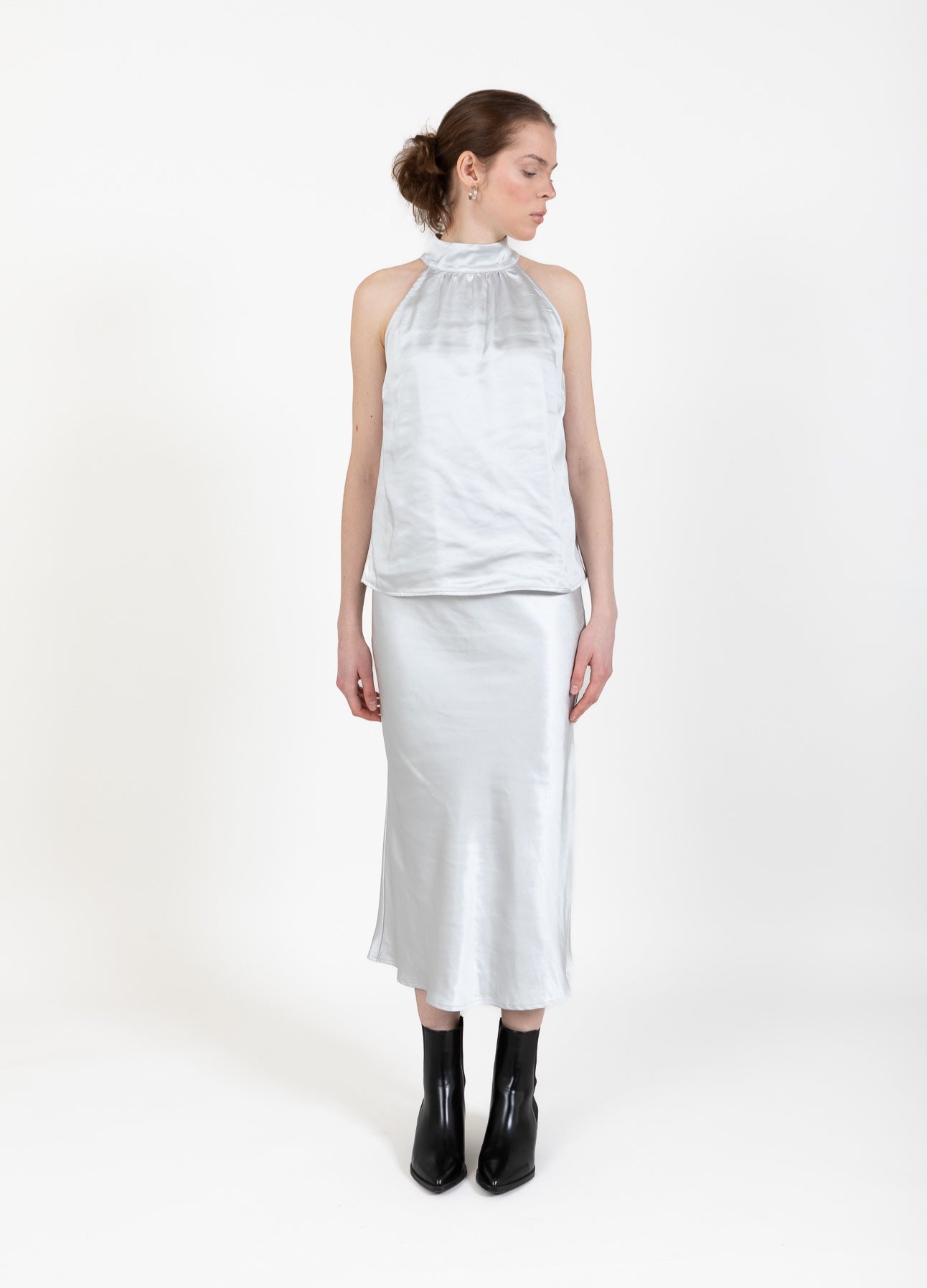 CC Heart CC HEART SKYLER SATIN NEDERDEL Skirt Light grey - 147