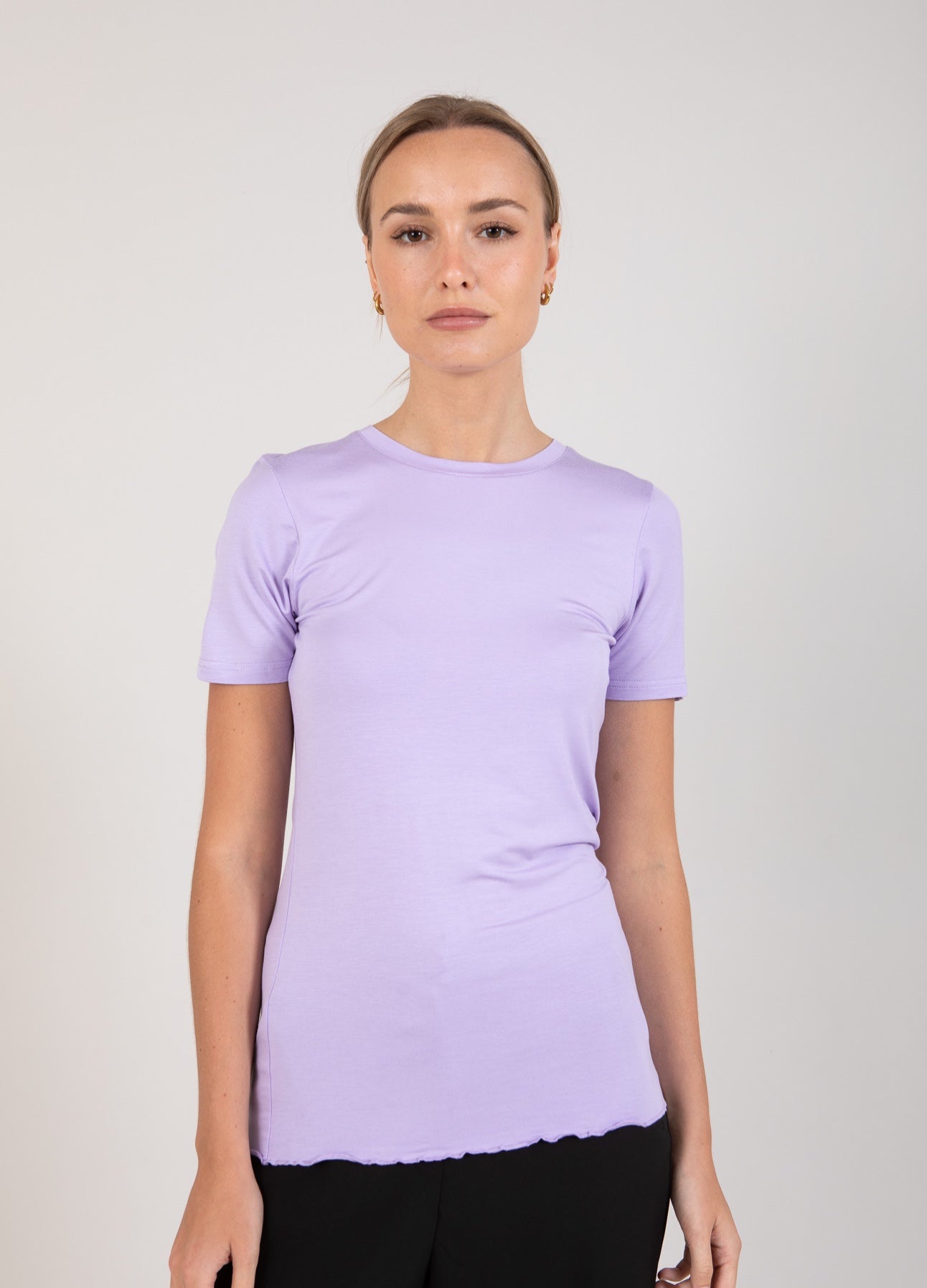 CC Heart CC HEART SOFIA KORTÆRMET BLUSE Shirt/Blouse Lavender - 824