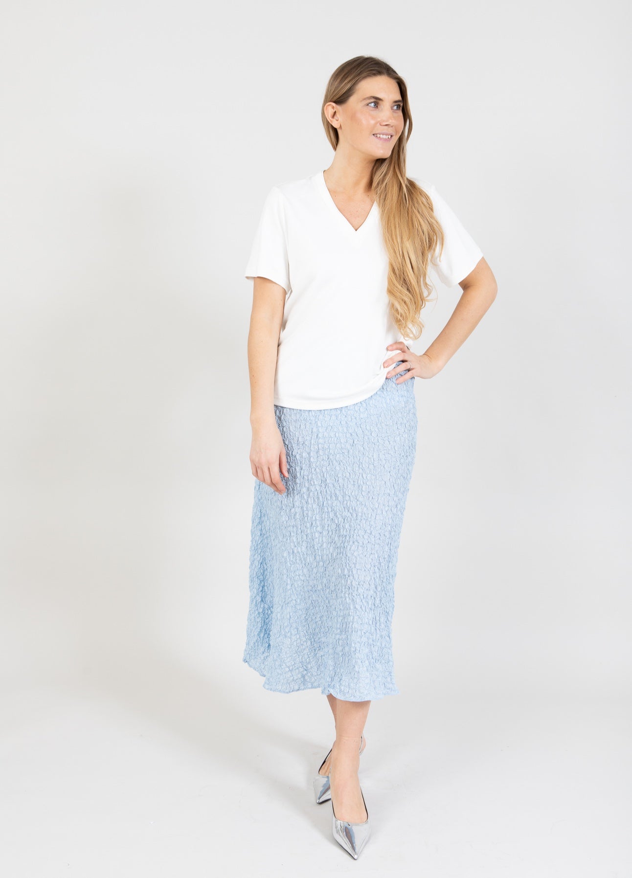 Coster Copenhagen KRØL NEDERDEL Skirt Light blue - 248