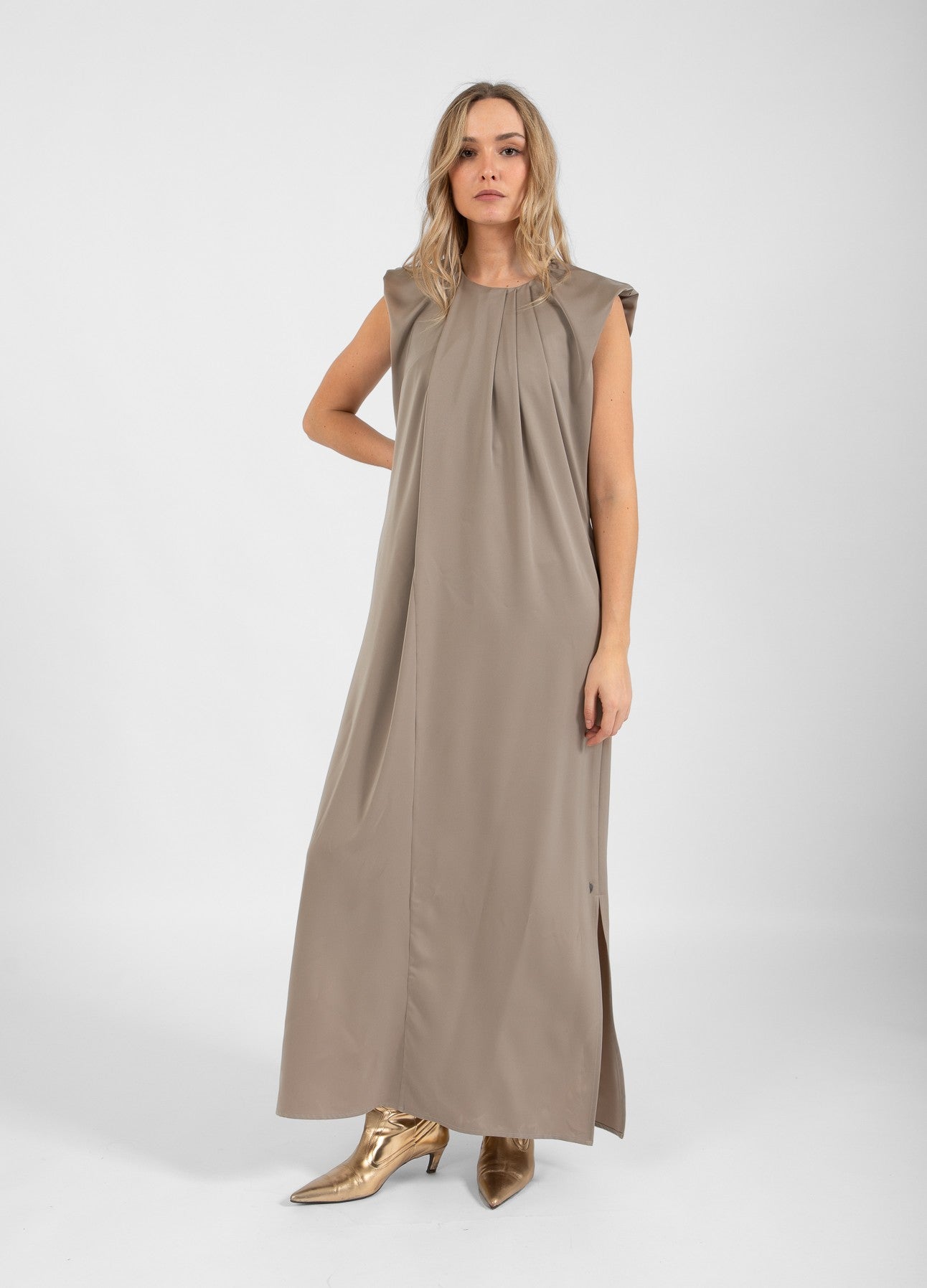 Coster Copenhagen  DRAPERET KJOLE Kjole Light mud - 355