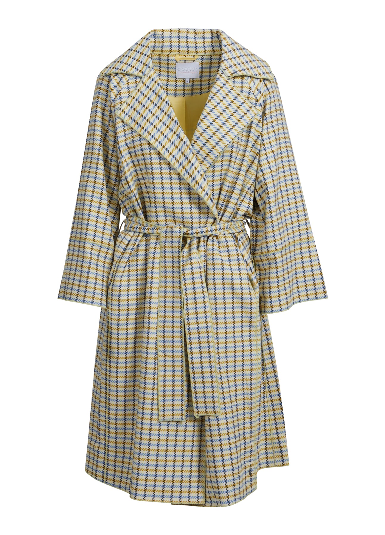 Coster Copenhagen FRAKKE M. TERNET MØNSTER Outerwear Yellow check - 782