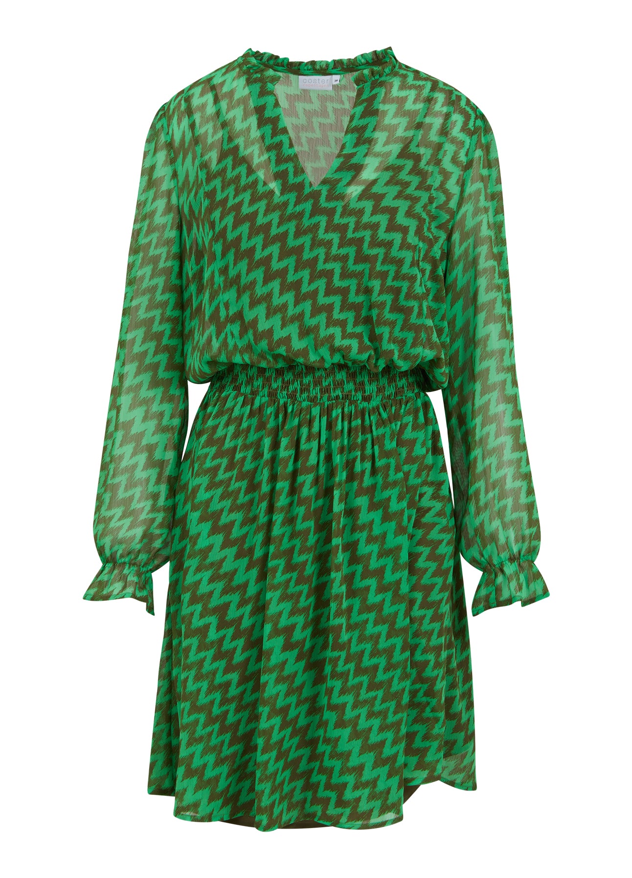 Coster Copenhagen  KJOLE I ZIG ZAG IKAT PRINT Kjole Zig zag print - 926