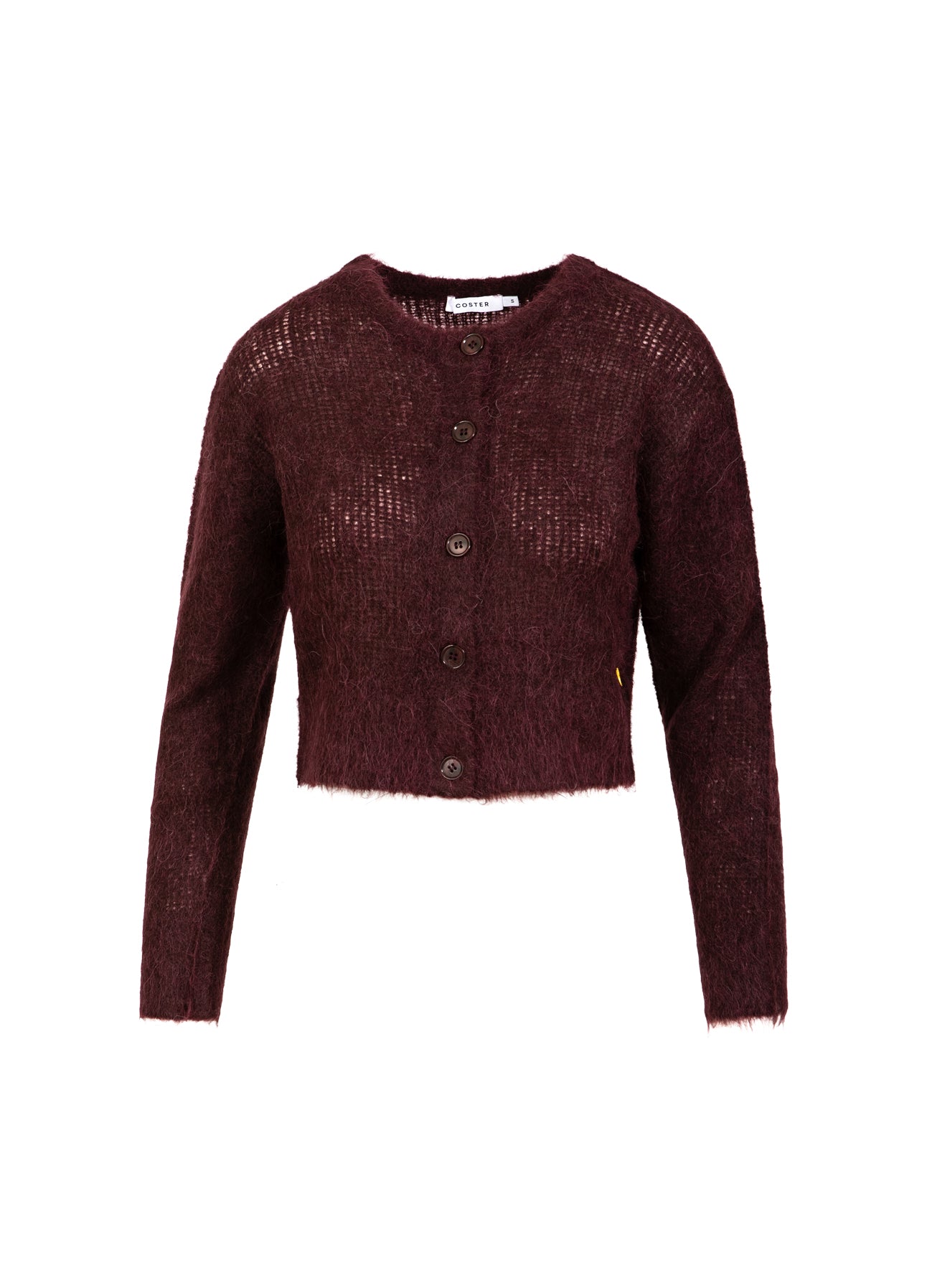 Coster Copenhagen KORT STRIKKET CARDIGAN I ALPAKKA Knitwear Bordeaux - 653