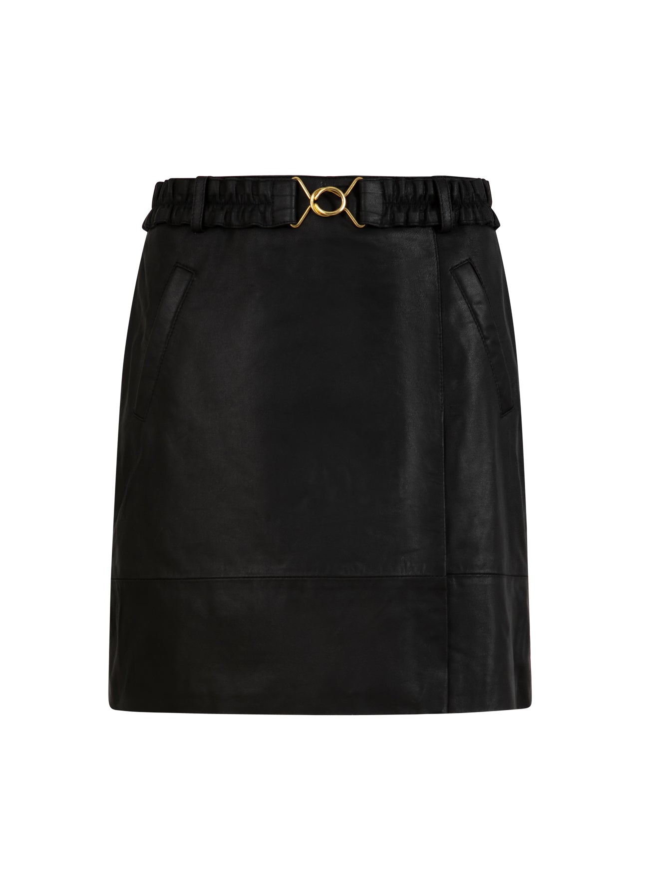 Coster Copenhagen LÆDERNEDERDEL Skirt Black - 100