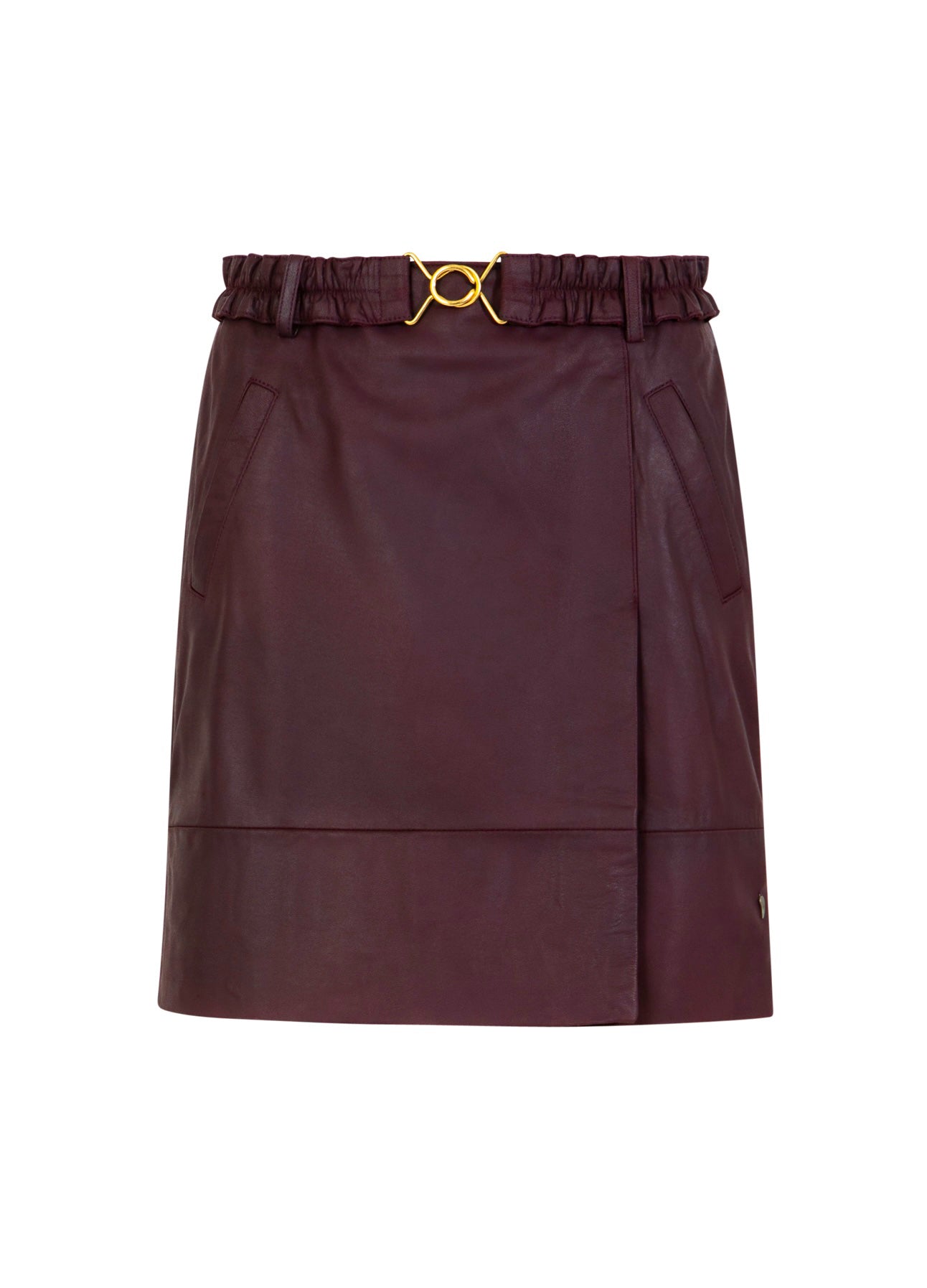 Coster Copenhagen LÆDERNEDERDEL Skirt Bordeaux - 653