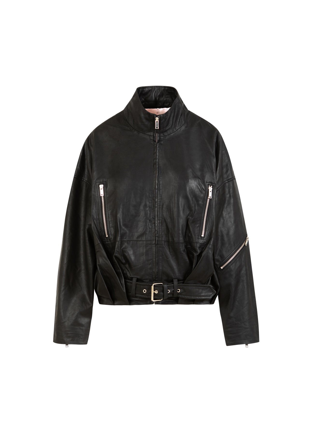 Coster Copenhagen LÆDER BOMBERJAKKE Outerwear Black - 100