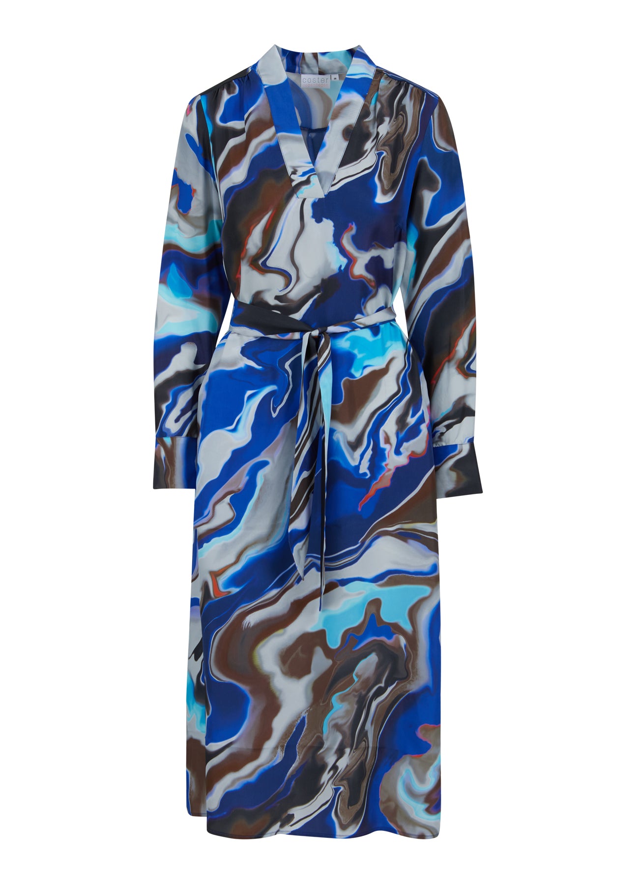 Coster Copenhagen  LANG KJOLE I FLOW PRINT Kjole Flow print - 550