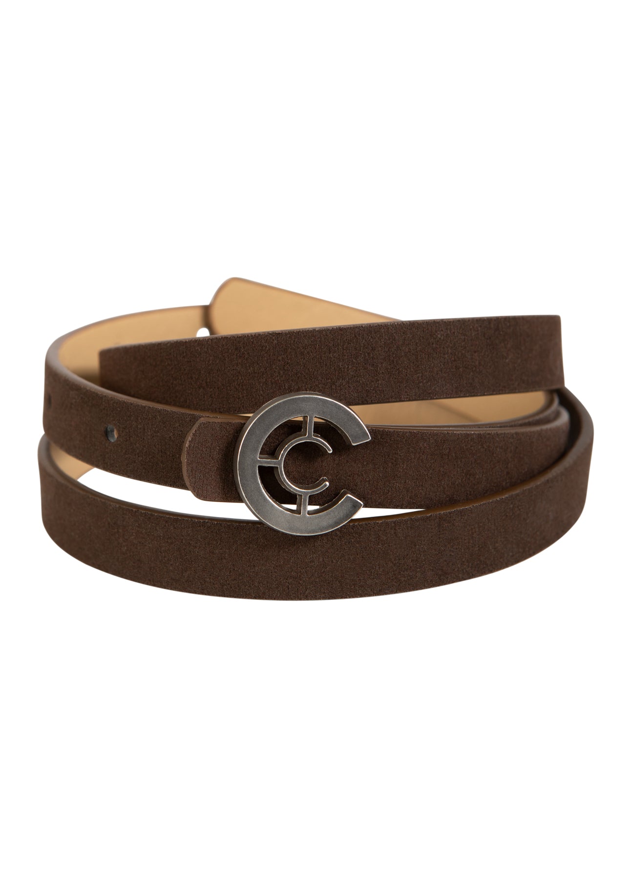Coster Copenhagen LILLE LOGO BÆLTE Accessories Brown faux suede - 312