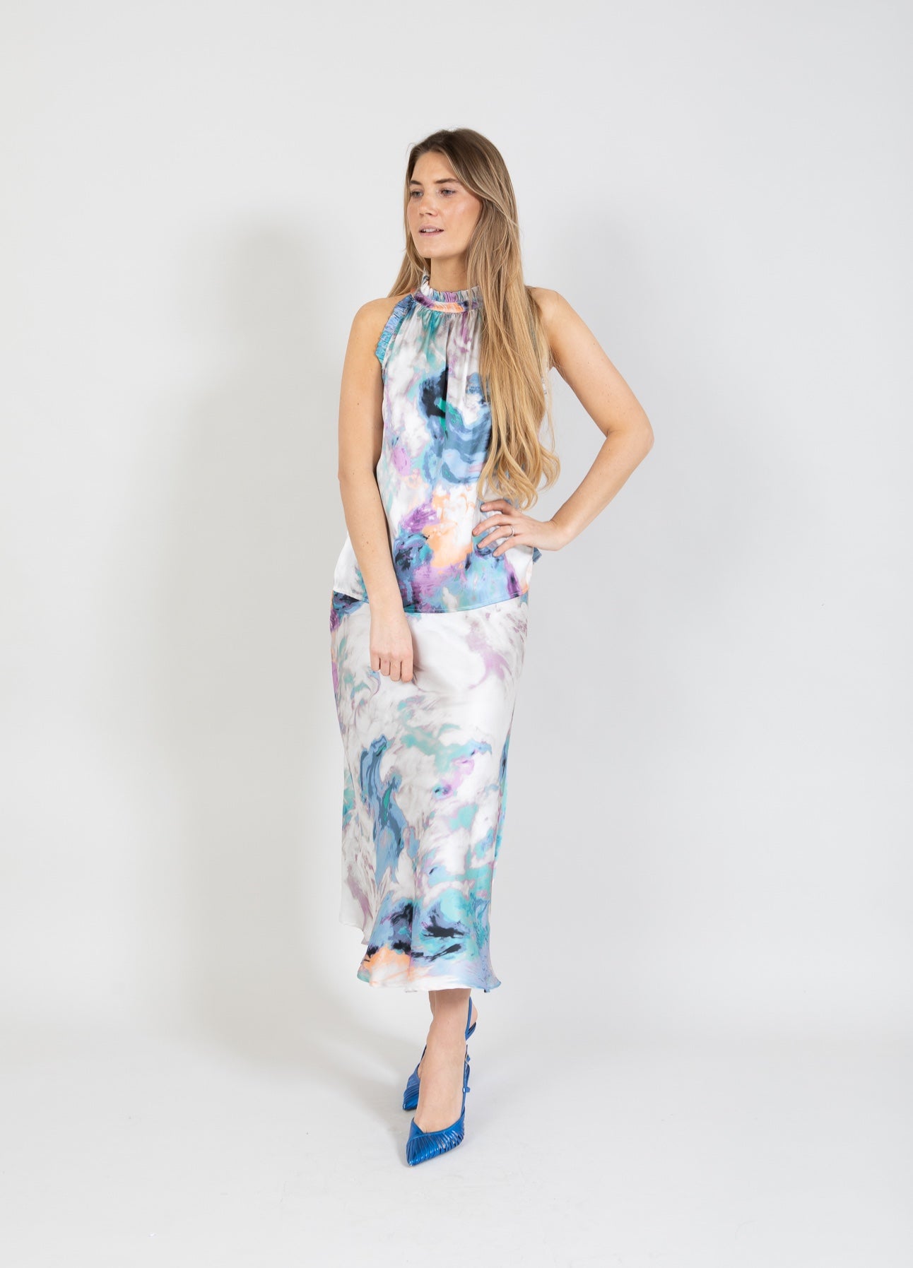 Coster Copenhagen NEDERDEL I SWIRL PRINT Skirt Swirl print - 932