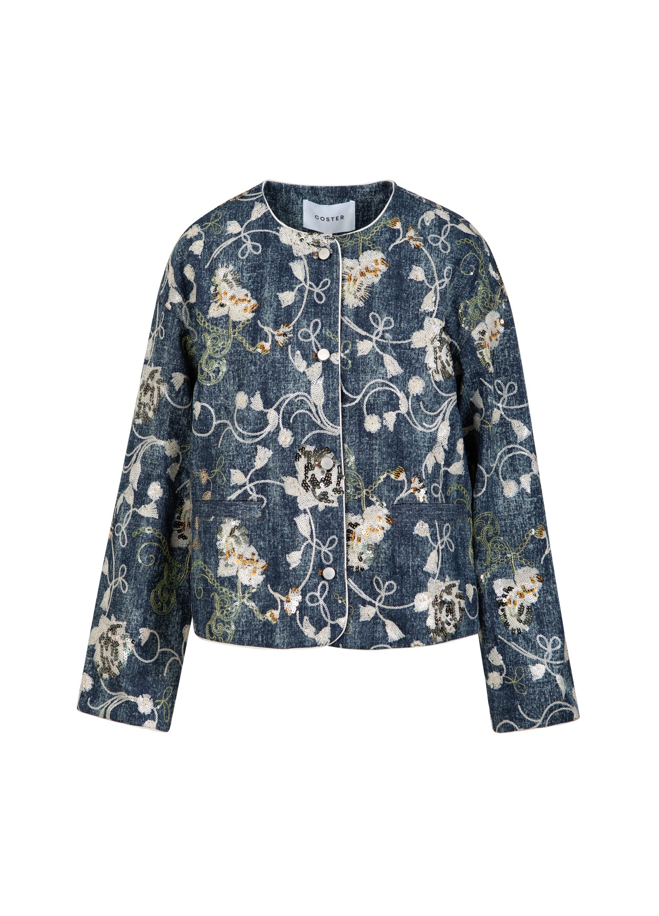 Coster Copenhagen PALLIET DENIM JAKKE Blazer Denim sequins - 594