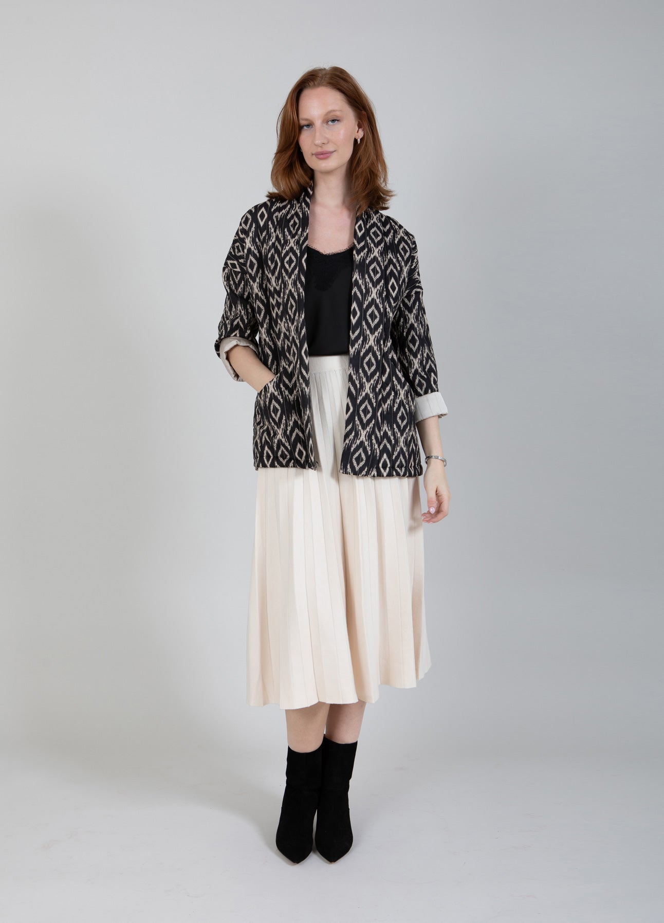CC Heart PLISSÉ NEDERDEL Skirt Creme - 241