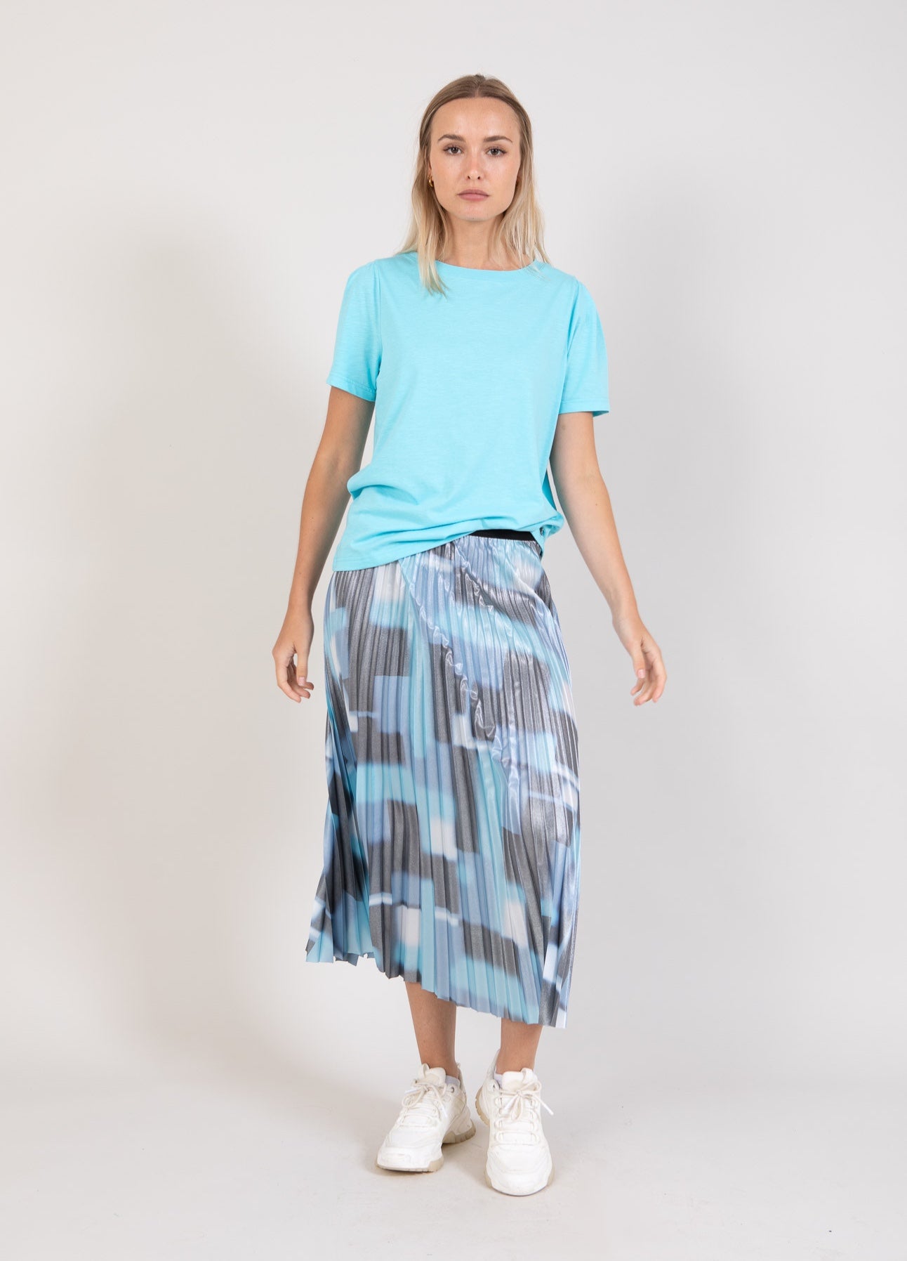 Coster Copenhagen PLISSÉ NEDERDEL MED PRINT Skirt Graphic square print - 904