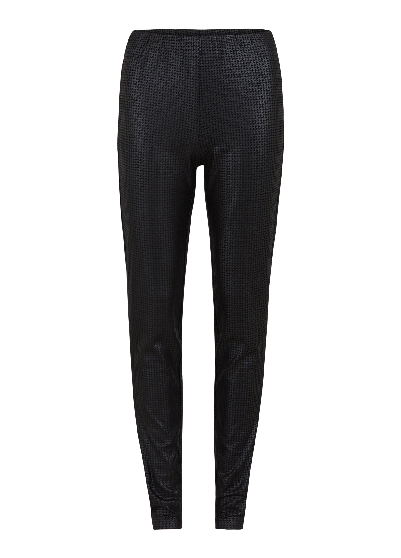 Coster Copenhagen  SCUBA LEGGINGS - MYNTE FIT Pants Black houndtooth print - 189