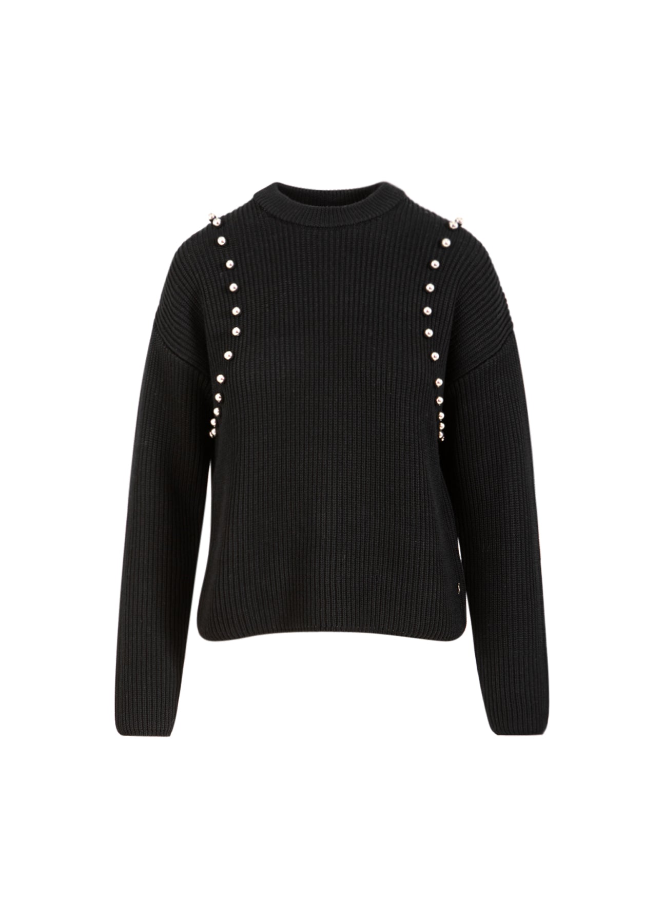 Coster Copenhagen STRIK MED SØLVPERLER Knitwear Black - 100