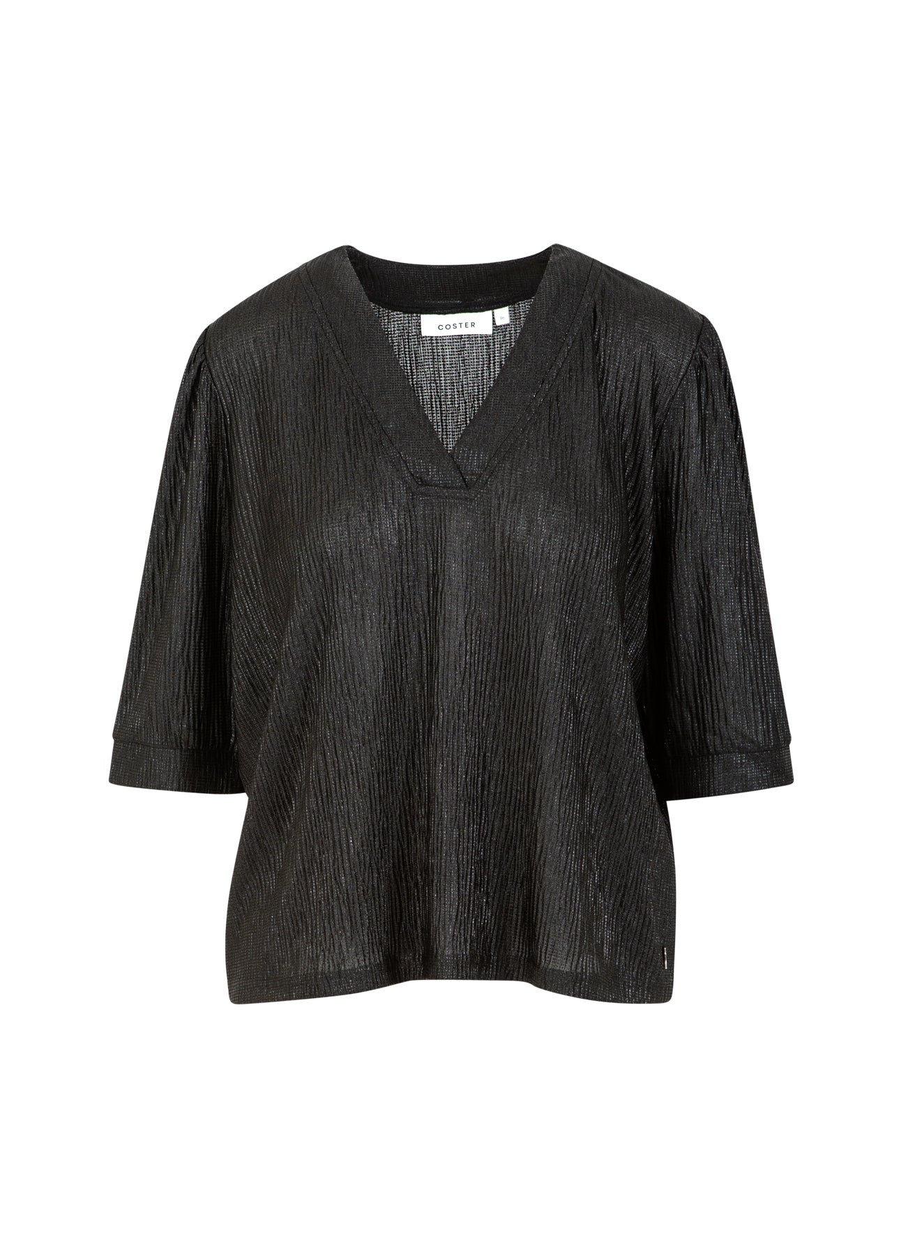 Coster Copenhagen TOP MED PUFSÆRME Shirt/Blouse Black - 100