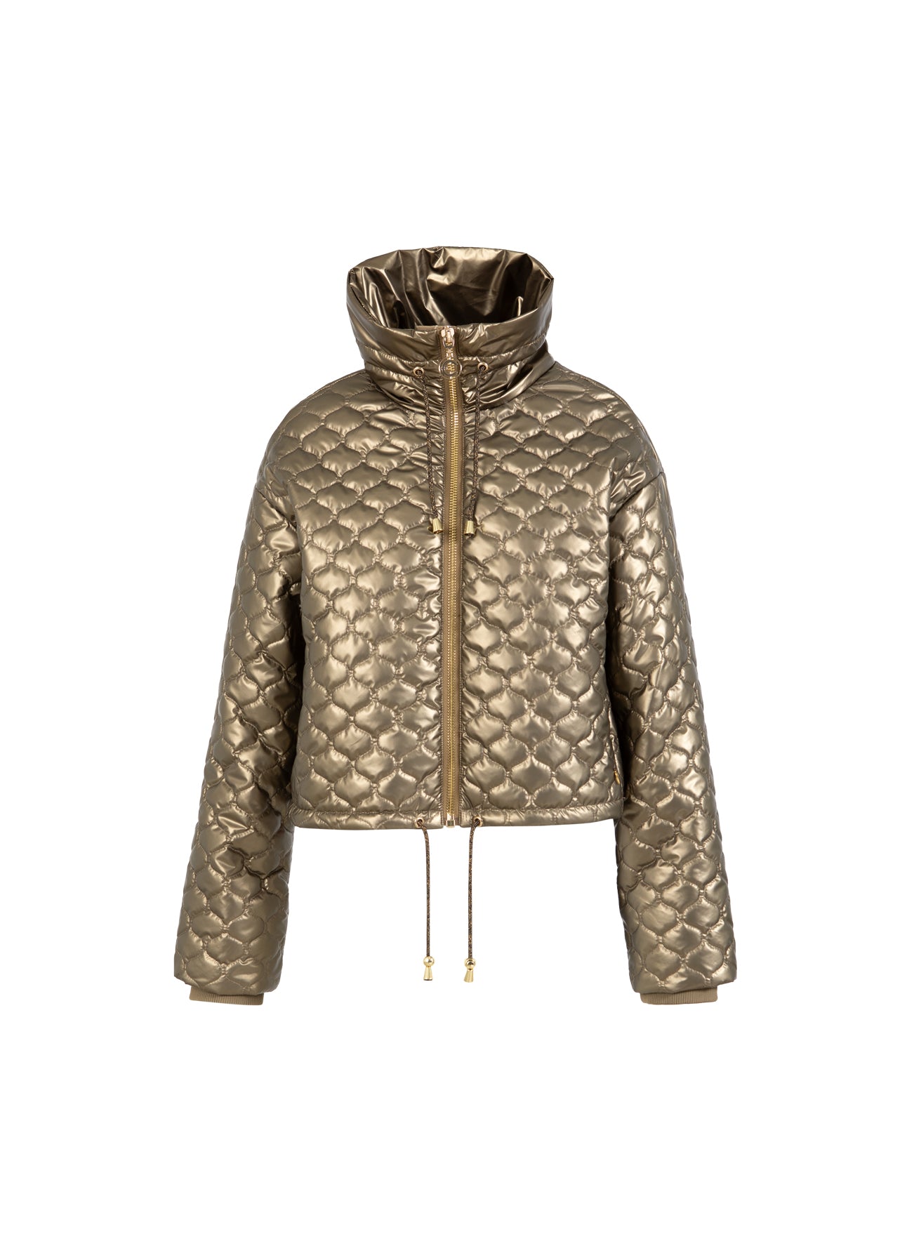 Coster Copenhagen VATTERET PUFFERJAKKE Outerwear Metallic sand - 370