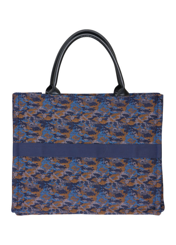 PRE-LOVED TASKE I KRAFTIG JACQUARD  - Blue leopard