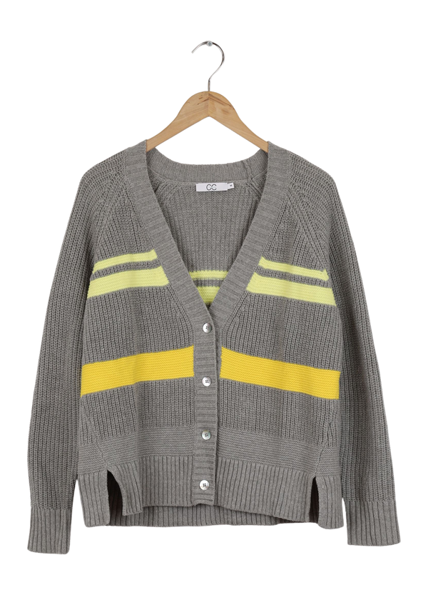 PRE-LOVED CC HEART STRIKCARDIGAN M. STRIBER - Grey Pop