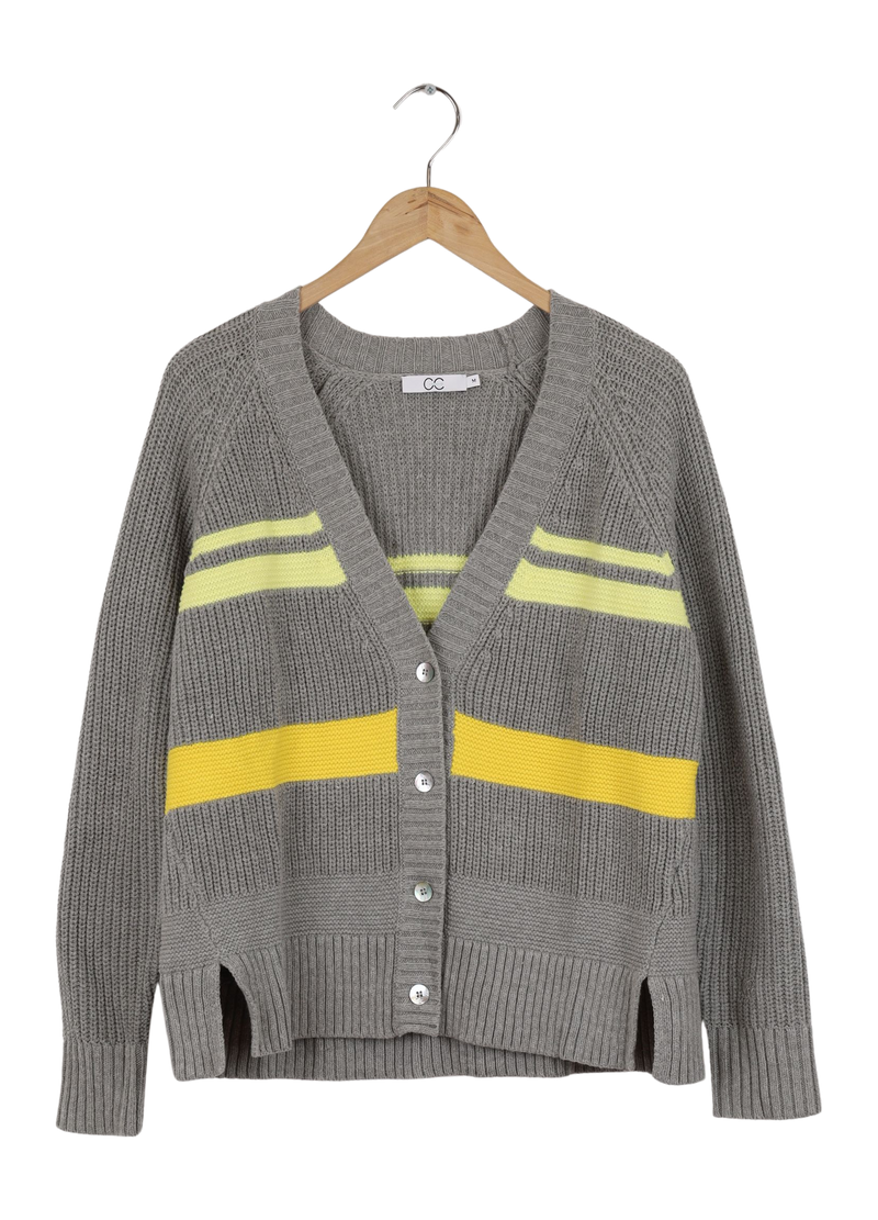 PRE-LOVED CC HEART STRIKCARDIGAN M. STRIBER - Grey Pop