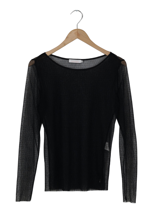 PRE-LOVED BLONDETOP M. LANGE ÆRMER - Black