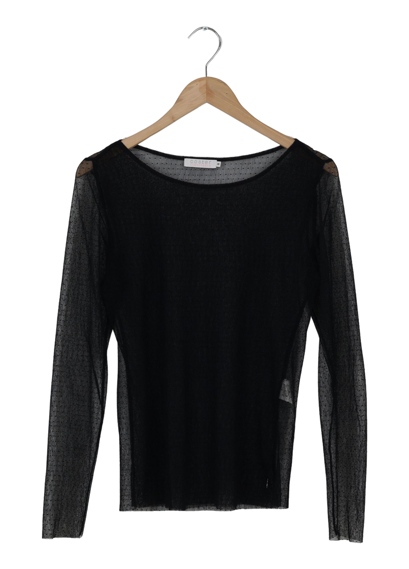 PRE-LOVED BLONDETOP M. LANGE ÆRMER - Black