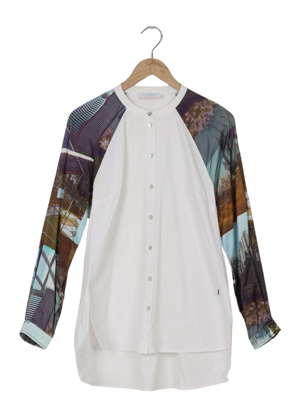 PRE-LOVED SKJORTE I URBAN COLLAGE PRINT - Urban collage print