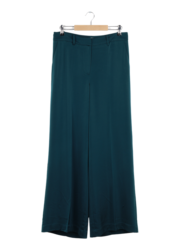PRE-LOVED BUKSER MED BREDE BEN - PETRA FIT - Dark green