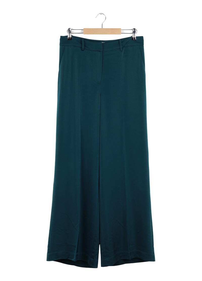 PRE-LOVED BUKSER MED BREDE BEN - PETRA FIT - Dark green