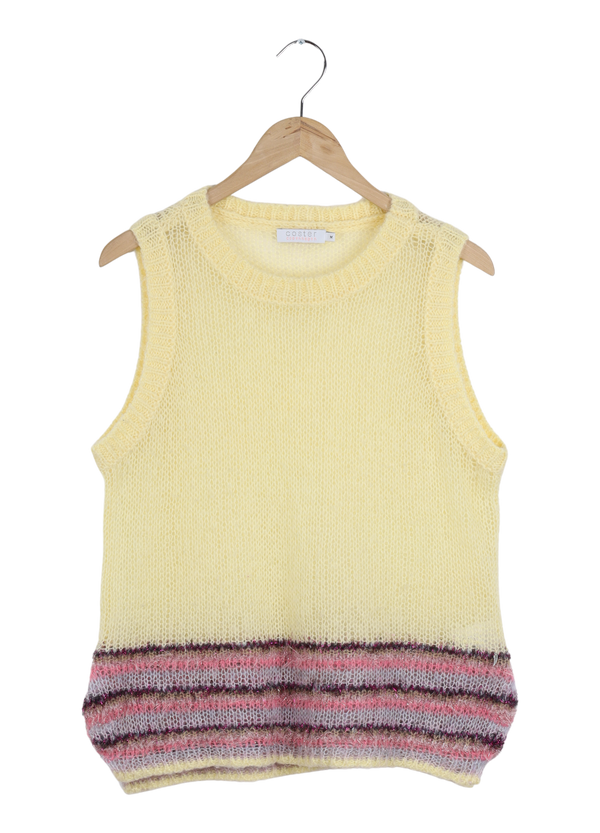 PRE-LOVED STRIK VEST MED LUREX - Light yellow