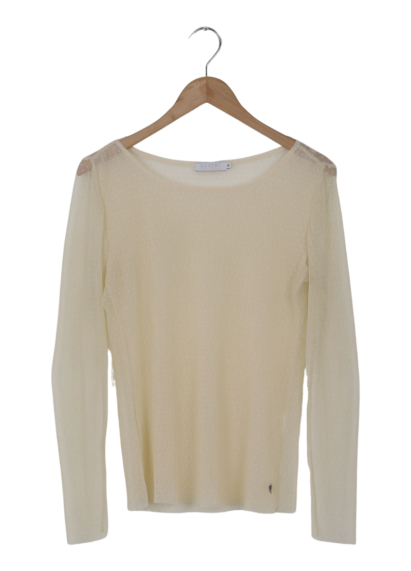 PRE-LOVED BLONDETOP M. LANGE ÆRMER - Creme