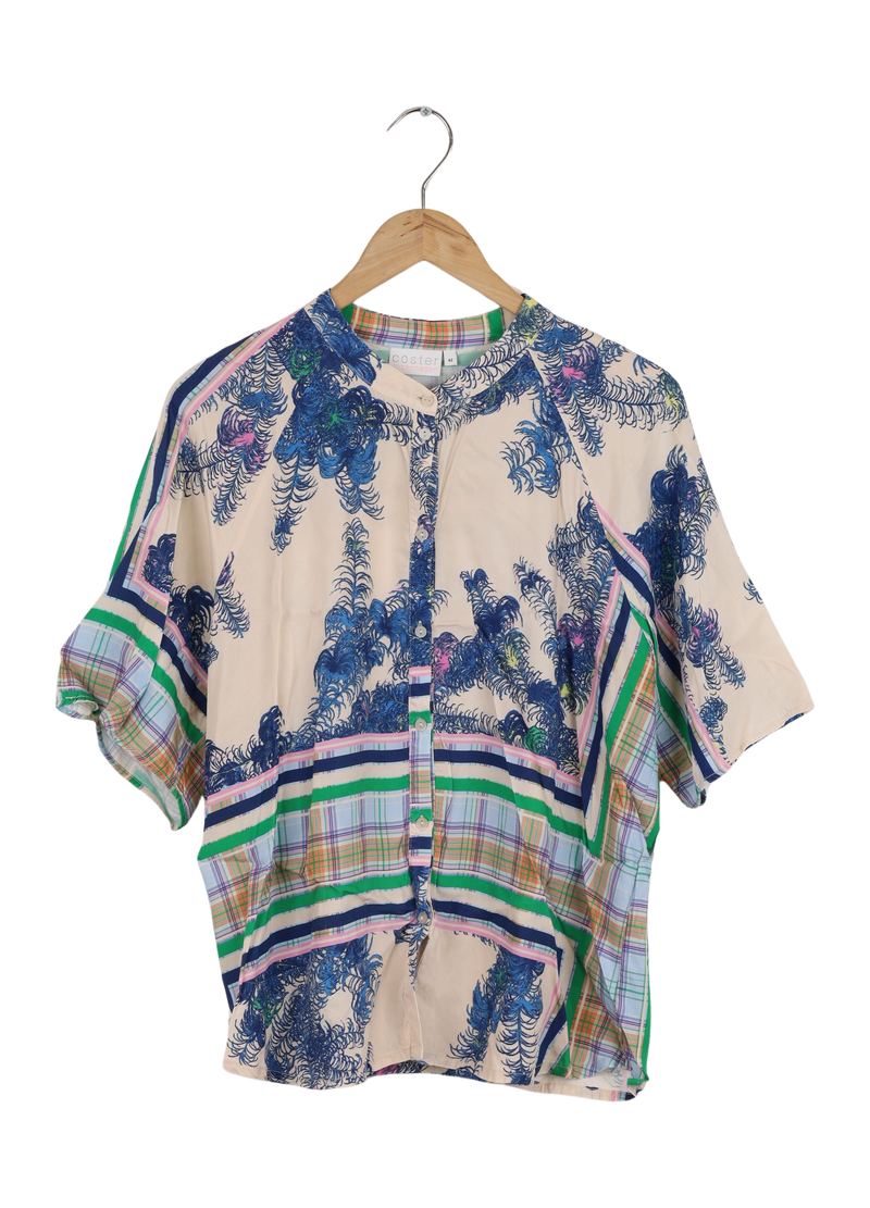 PRE-LOVED Shirt w. short sleeves - Scarf print