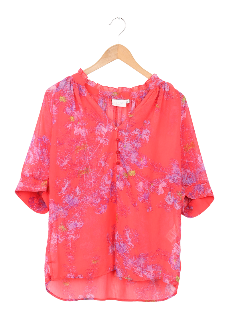 PRE-LOVED TOP M. FEATHER BLOOM PRINT - Feather bloom print