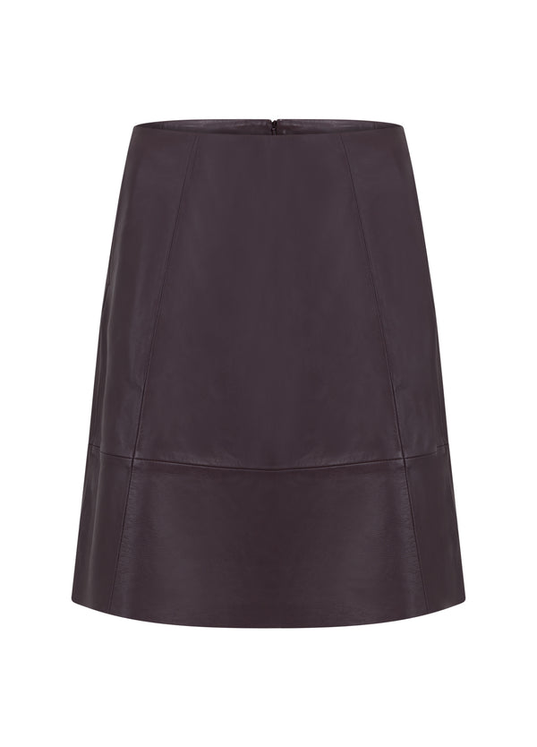 Coster Copenhagen A-LINE LÆDER NEDERDEL Skirt Bordeaux - 653