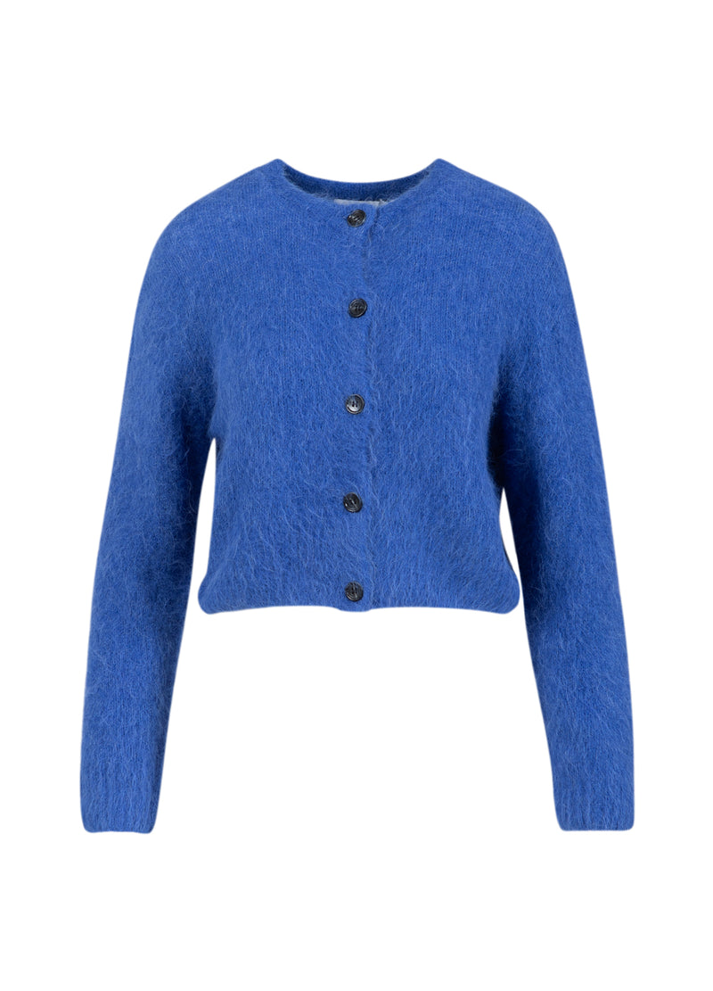 Coster Copenhagen AFKORTET STRIKKET CARDIGAN Knitwear Rich blue - 583