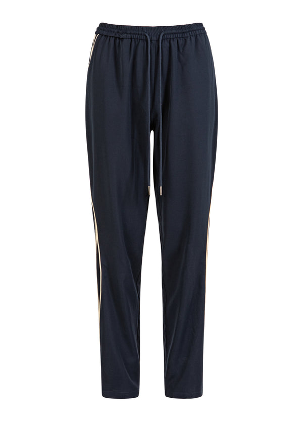 Coster Copenhagen AFSLAPPEDE SPORTY BUKSER - SILLE PASFORM Pants Navy/off white - 566