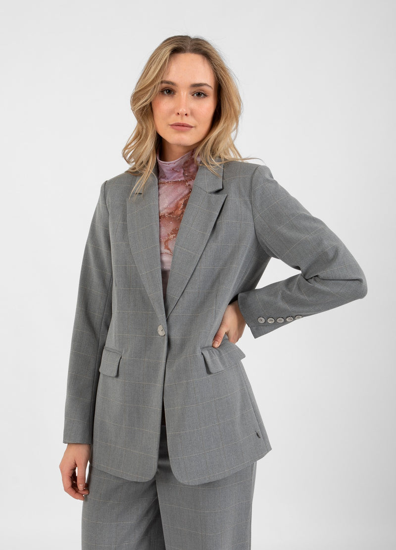 Coster Copenhagen  AFSLAPPET BLAZER Blazer Light grey check - 160