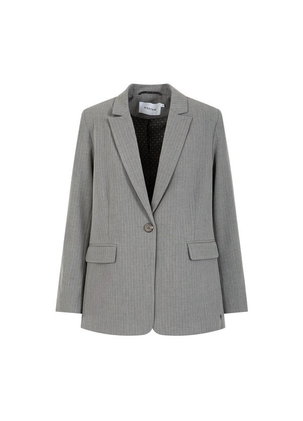 Coster Copenhagen AFSLAPPET BLAZER Blazer Mist grey pin stripe - 175