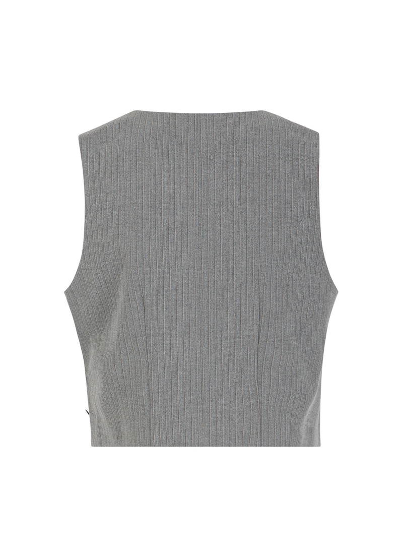 Coster Copenhagen ASYMMETRISK VEST Vest Mist grey pin stripe - 175