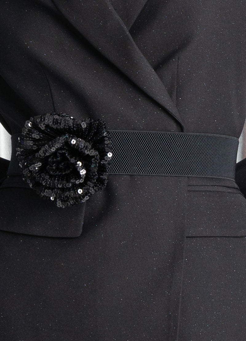 Coster Copenhagen BÆLTE MED PALIETBLOMST Accessories Black - 100