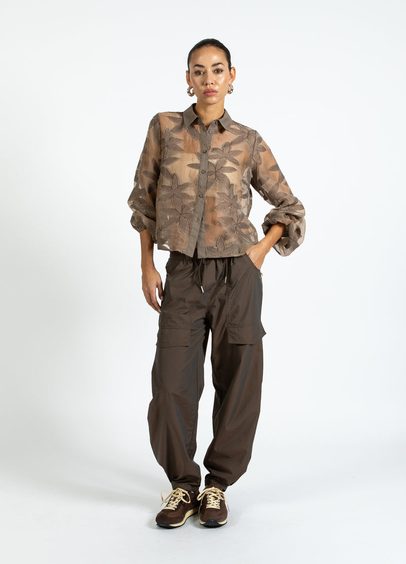 Coster Copenhagen BLOMSTERSTRUKTUR SKJORTE Shirt/Blouse Taupe sand - 393