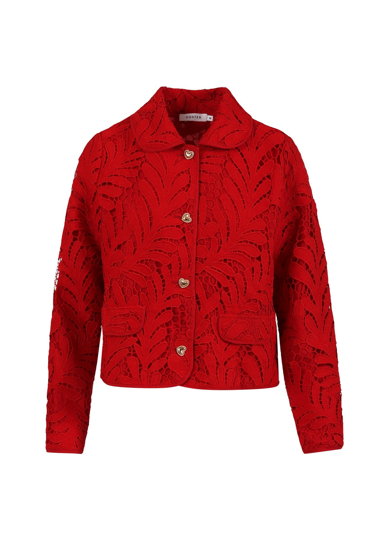 Coster Copenhagen BLONDEJAKKE Outerwear Scarlet red - 618