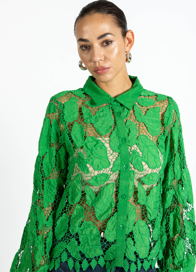 Coster Copenhagen BLONDESKJORTE Shirt/Blouse Lush green - 444