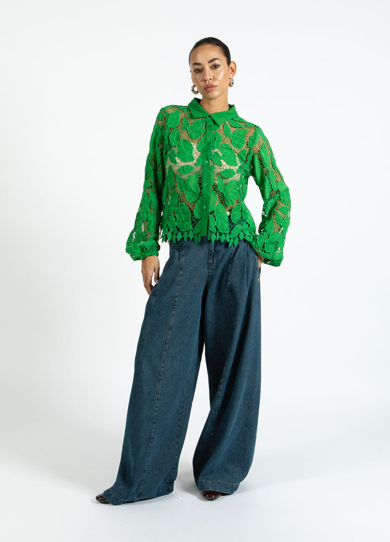 Coster Copenhagen BLONDESKJORTE Shirt/Blouse Lush green - 444