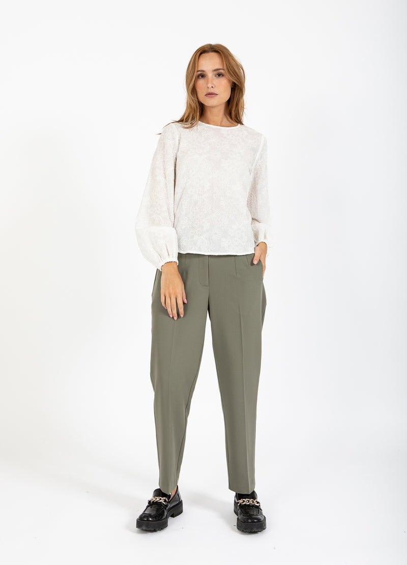 Coster Copenhagen BLOUSE MED BALLONÆRMER Shirt/Blouse White - 200